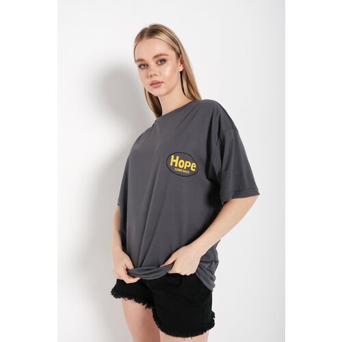 K&H TWENTY-ONE hope logo printed smoked t-shirt Slike