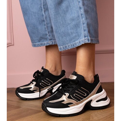 Gemre Black sporty sneakers with chunky sole Aries Cene