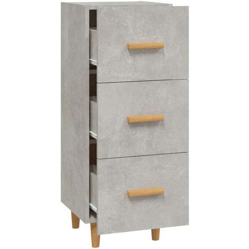  Komoda siva boja betona 34 5x34x90 cm od konstruiranog drva Slike
