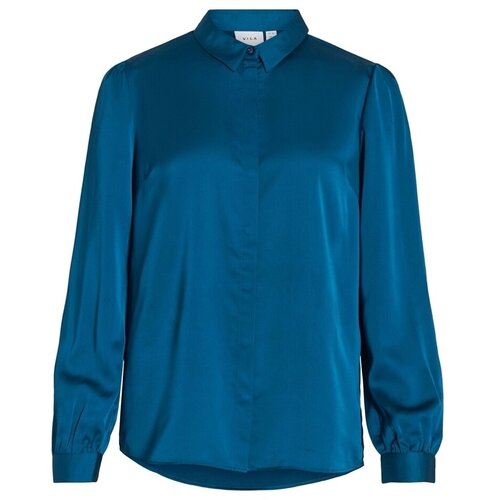 Vila Topi & Bluze Noos Ellette Satin Shirt - Moroccan Blue Modra Cene