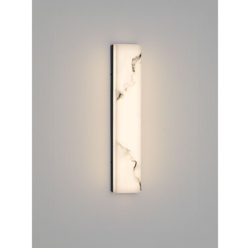 Nova Luce Bijela/mat crna LED zidna lampa u kamenom dekoru Shado &amp;ndash; Slike