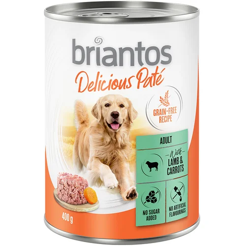 briantos 20 + 4 gratis! 24 x 400 g Delicious Paté - Janjetina i mrkva