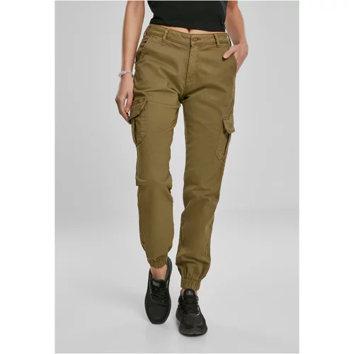 UC Ladies Women's high-waisted cargo trousers summer olive