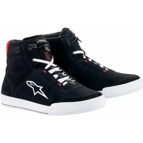 Alpinestars Chrome Shoes Black/White/Bright Red 40 Motoristični čevlji