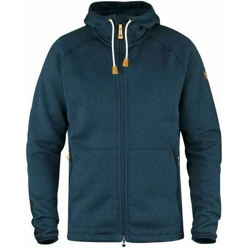 Fjällräven Majica s kapuljačom na otvorenom Övik Fleece Navy XL