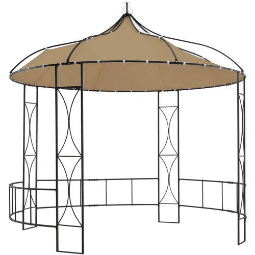 vidaXL Paviljon 300x290 cm taupe okrogel, (20692517) Cene
