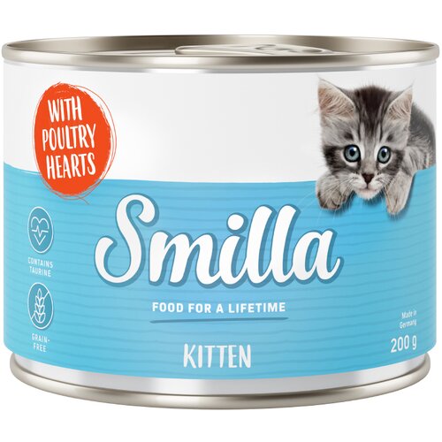 Smilla Kitten 6 x 200 g - Perutninska srca Cene