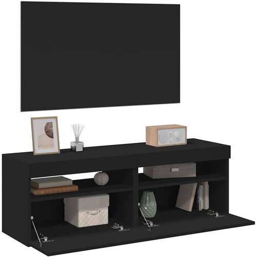 vidaXL TV ormarići s LED svjetlima 2 kom crni 60 x 35 x 40 cm Cijene