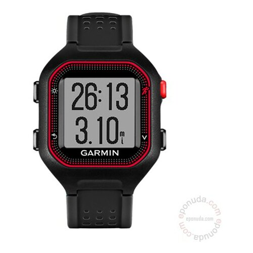 Garmin GPS sat za trčanje Forer 25 (Crna/Crvena) Slike