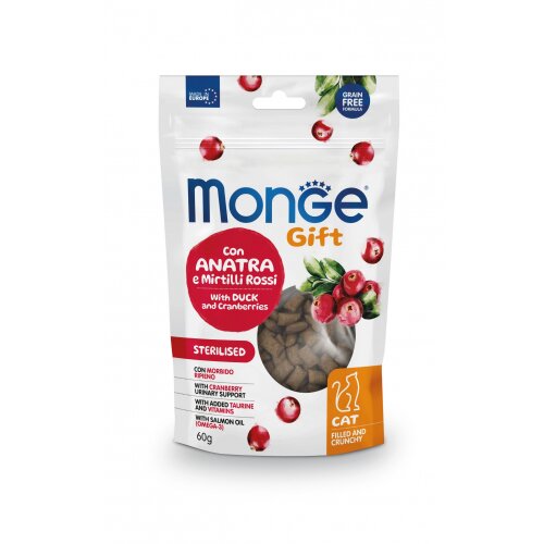 Monge Poslastica za pse sa ukusom pačetine sa brusnicom Filled And Crunchy Sterilised, 60g Slike