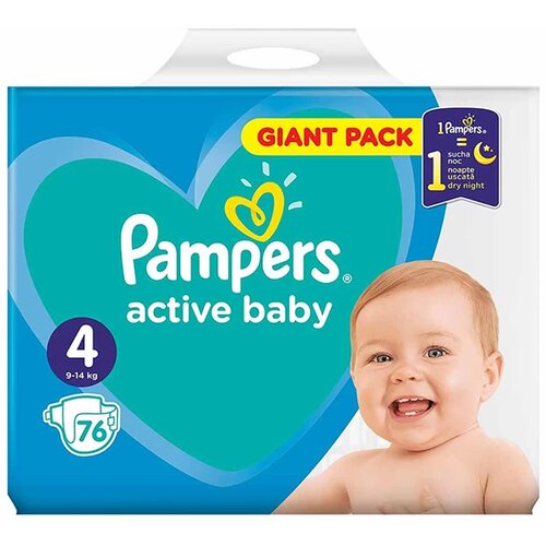 Pampers pelene active baby gp 4, 76/1 Cene