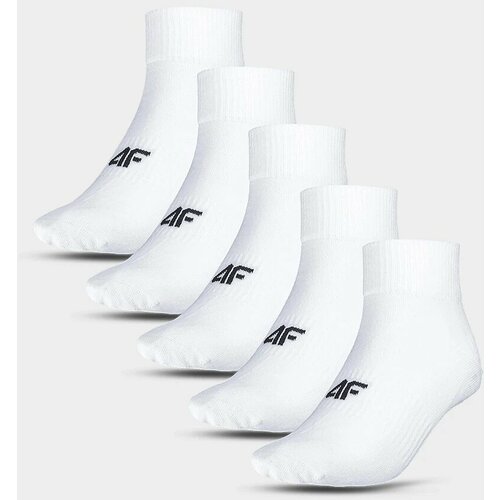 4f Men's Casual Socks Above the Ankle (5pack) - White Slike