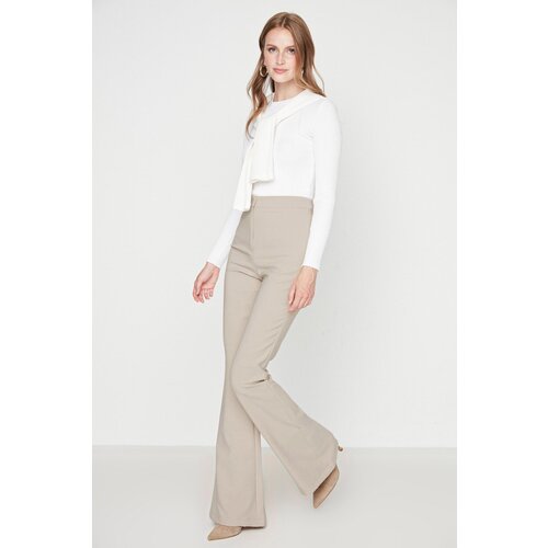 Trendyol Mink Flare Spanish Leg Woven Trousers Slike