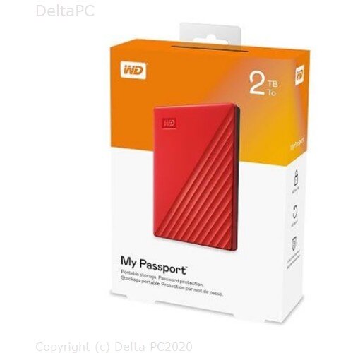 HDD Ext WD My Passport USB 3.2 Red 2TB Slike