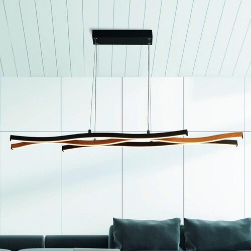Lesnina XXXL Searchlight 32104-1BK - LED luster na sajli BLOOM LED/38W/230V 2300/3000/4000K Slike