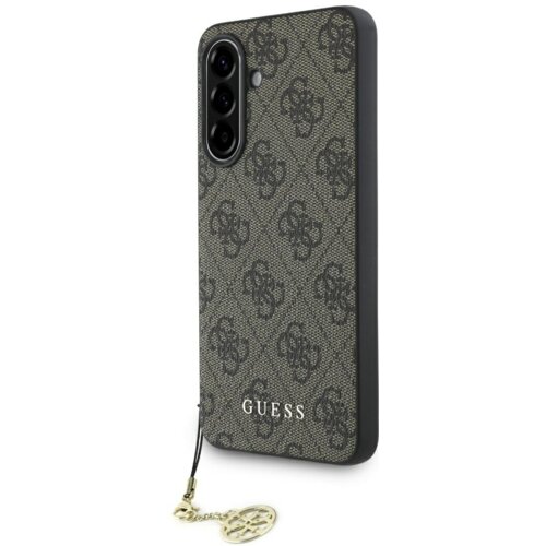 Guess GUHCSA56GF4GBR silikonski ovitek z obeskom za Samsung Galaxy A56 - rjav Slike