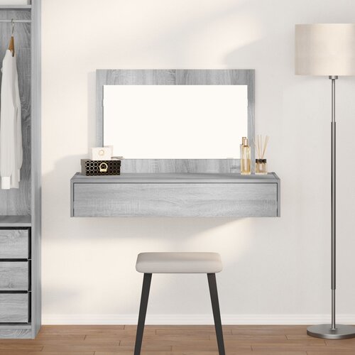 vidaXL Siva sonoma Inženirski les 100 x 40 x 70 cm Ogledalo Cene