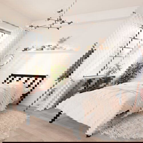 The Living Store Posteljni okvir črn iz trdne borovine 100x200 cm - Posteljni Okvir, (21527390) Slike