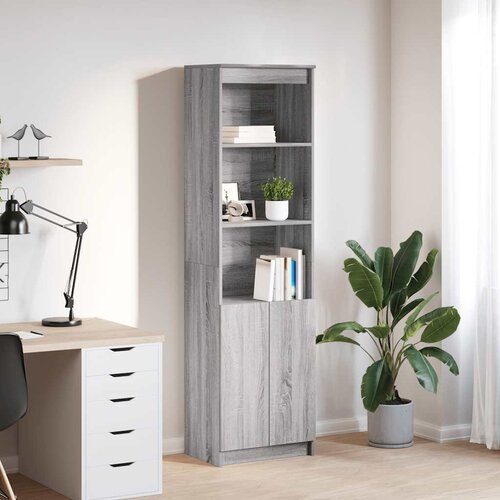  Visoka komoda siva sonome 50x35x180 cm od konstruiranog drva Slike