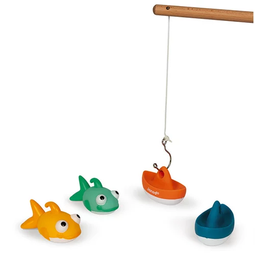 Janod Ribiška palica s čolni in ribami – igrača za v vodo