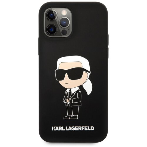 Karl Lagerfeld Maska za telefon Liquid Silicone Ikonik NFT za iPhone 12/12 Pro crna Slike
