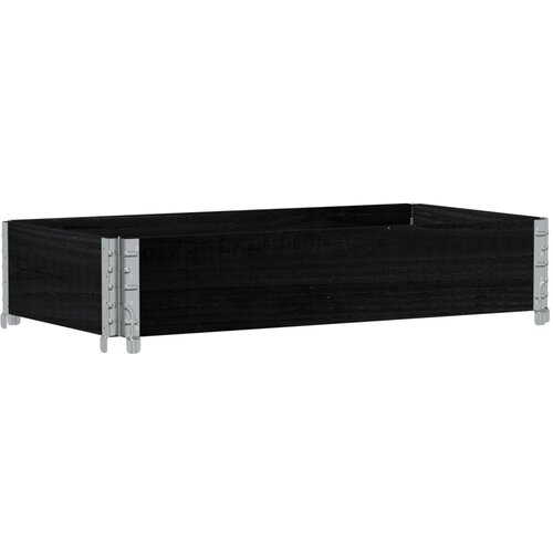 Maison Chic Vrtno korito - Greda - Cvetlični Lonec črno 100x50 cm trdna borovina, (21789557) Cene