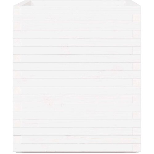  Vrtna sadilica bijela 60x60x72,5 cm od masivne borovine Slike