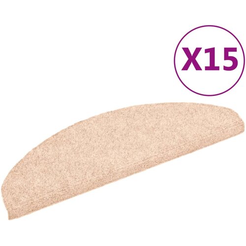 vidaXL Samolepilne preproge za stopnice 15 kosov 65x21x4 cm kremna, (20753571) Cene