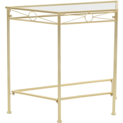 VidaXL Bočni stolić u starinskom stilu metalni 87 x 34 x 73 cm zlatni Slike