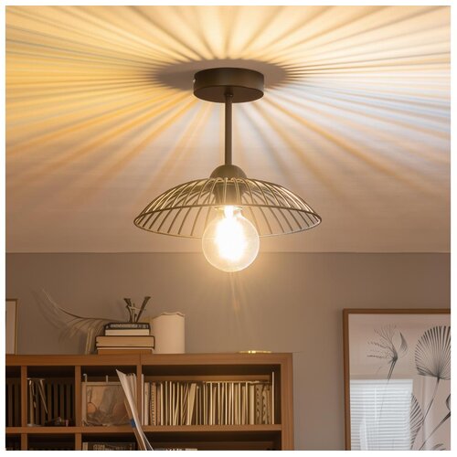 Brilagi LED plafonski luster CERIA WIRE 1xE27/60W/230V prečnik 26 cm crna Slike