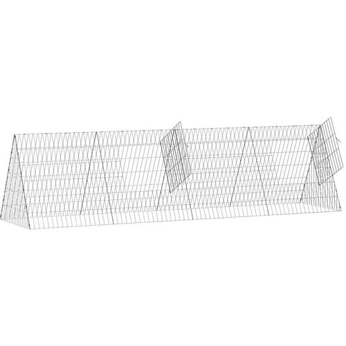  Kavez za zečeve Srebrno 215 x 55 x 55 cm Cinkani čelik Slike