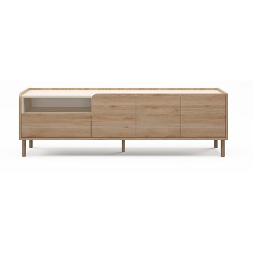 Marckeric TV komoda u dekoru hrasta u prirodnoj boji 180x55,5x44 cm Monza – Cijene