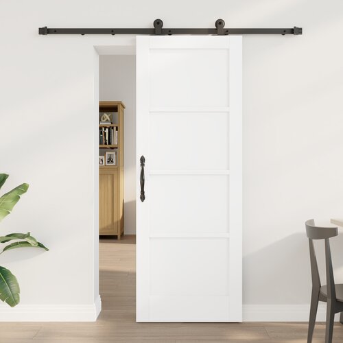 VidaXL drsna vrata s kompletnim priborom Bela 73.5x198.5 cm Trdna lesena borova, notranja vrata &amp;#039;ORKDAL&amp;#039;Bela 73.5x198.5x4 cm Trdna lesena borova Slike