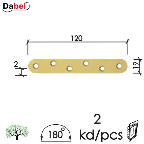 Dabel vezač ravni vez10 znž x120x19x2,0 mm (2kom) dsp Slike