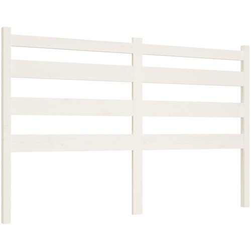 Maison Chic posteljno vzglavje - vzglavna omarica - nočna omarica belo 126x4x100 cm trdna borovina, (21705730) Slike