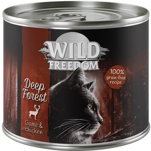 Wild Freedom Ekonomično pakiranje: Adult 12 x 200 g - Deep Forest - divljač i piletina