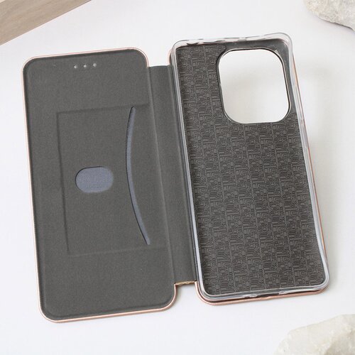Teracell Maska za Xiaomi Redmi Note 13 Pro 4G (EU) na preklop Flip Premium roze zlatna Slike