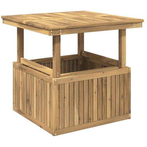vidaXL Stolić za kavu u vrtu od čvrstog akacije s podesivom visinom - 80 5 x 80 x 75/44 5 cm Bijela Cijene