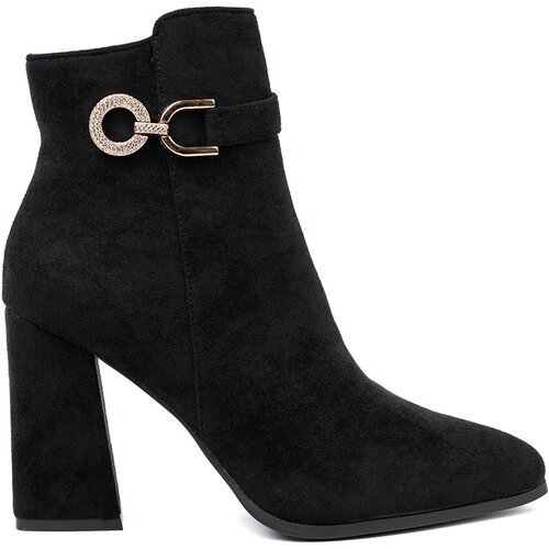 Shelvt Elegant black boots with a jewelry accent Cene
