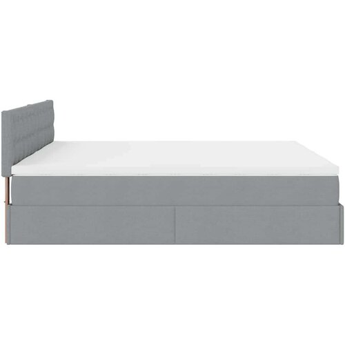 VidaXL Okvir kreveta s madracima svijetlosivi 160x200cm od tkanine Slike
