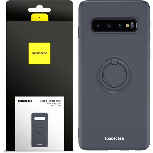 Spacecase SILIKONSKI OVITEK OBROČ ZA SAMSUNG GALAXY S10+ ČRN OVITEK, (21963324) Cene