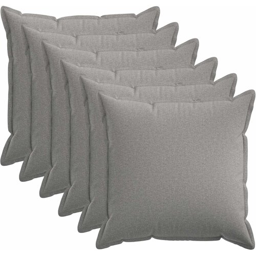  Presvlaka za jastuk 6 pcs HOUTEN Oblačnosiva 60 x 60 cm Slike