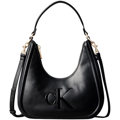 Calvin Klein Jeans Torbice za na ramo BOLD CK SMALL CRESCENT BAG LV04F3561G Črna Cene