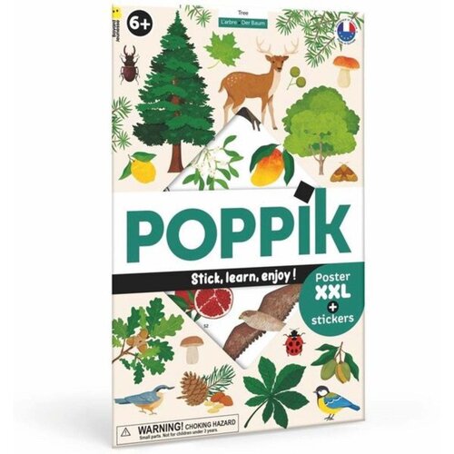 Poppik Edukativni poster sa nalepnicama Otkrića: Drvo 6+ Slike