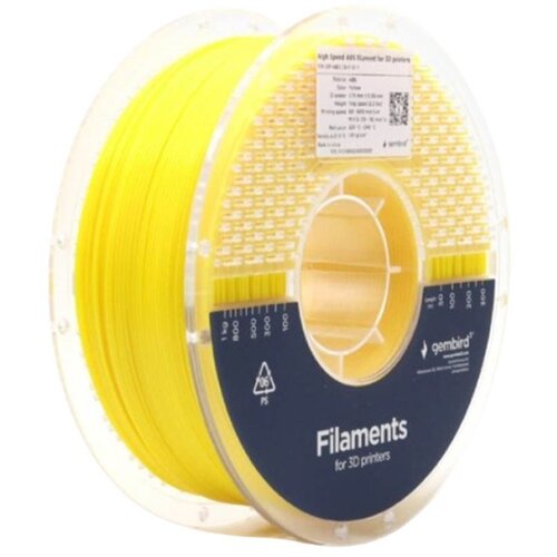 Gembird filament abs high speed 3DP-ABS1.75HY-01-Y 1.75mm 1kg yellow Slike