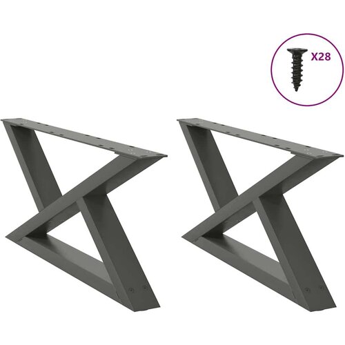  noge kavne mizice 2 kosa antracit 70x(30-31,3) cm jeklo Cene