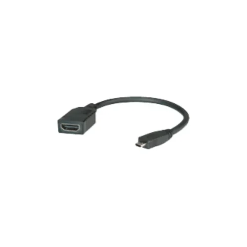 Roline HDMI priključni kabel HDMI A utičnica, HDMI Micro D utikač 0.15 m crna 5584-04-11T00:00:00.000+02:00 sa zaštitom