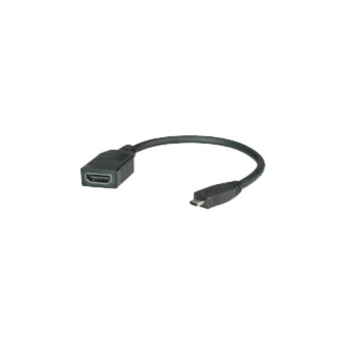 Roline hdmi priključni kabel hdmi-a vtičnica\, hdmi-mikro-d vtič 0.15 m črna 11.04.5584 zaščiten hdmi kabel, (20419138) Cene