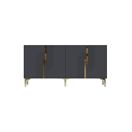 Hanah home konzola meyra 150 anthracite gold Slike