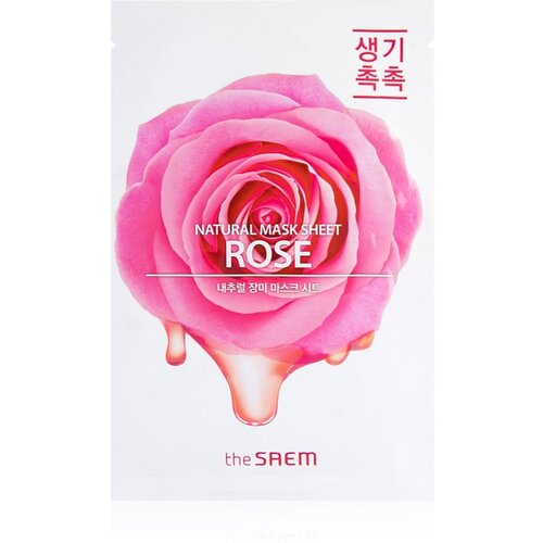 The Saem Natural Mask Sheet Rose maska iz platna z vlažilnim in revitalizacijskim učinkom 21 ml Slike